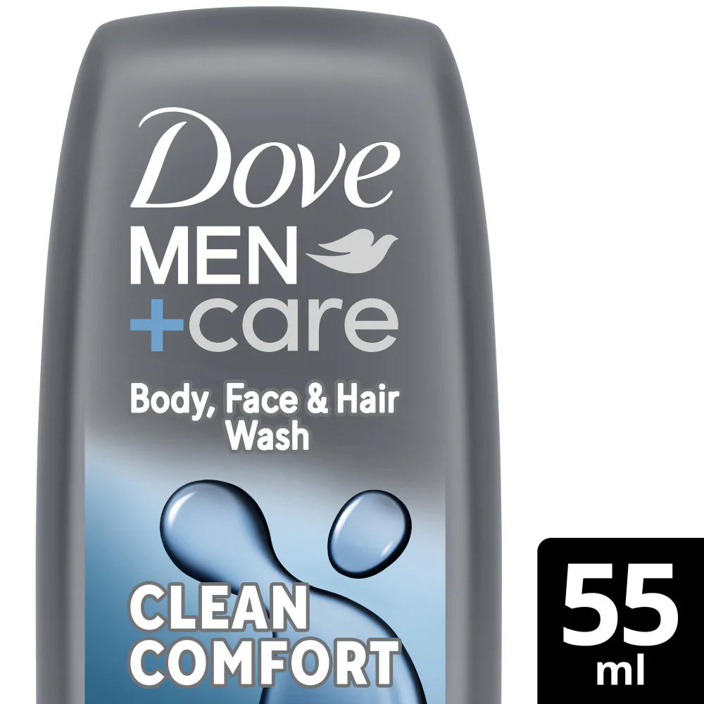 Dove Men+Care Hydrating Clean Comfort 3-In-1 Hair, Face & Body Wash 55ml - Image 2