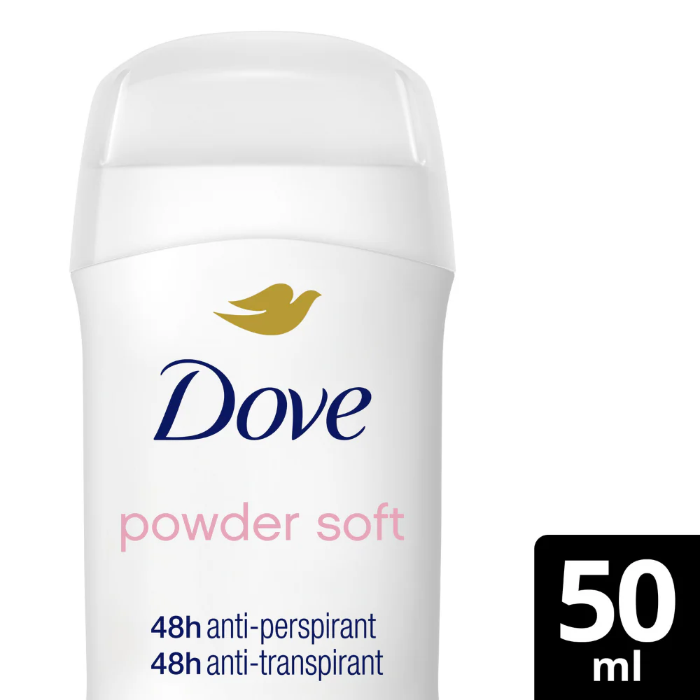 Dove Powder Soft 48h Anti-Perspirant Deodorant Stick 50ml - Image 2