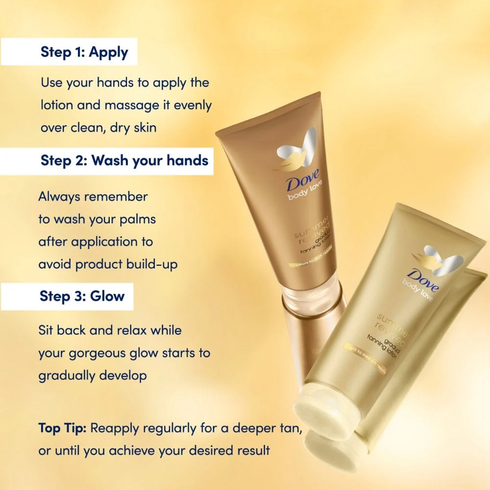 Dove Summer Revived Self Tanning Body Lotion Light To Medium 200ml - Image 4