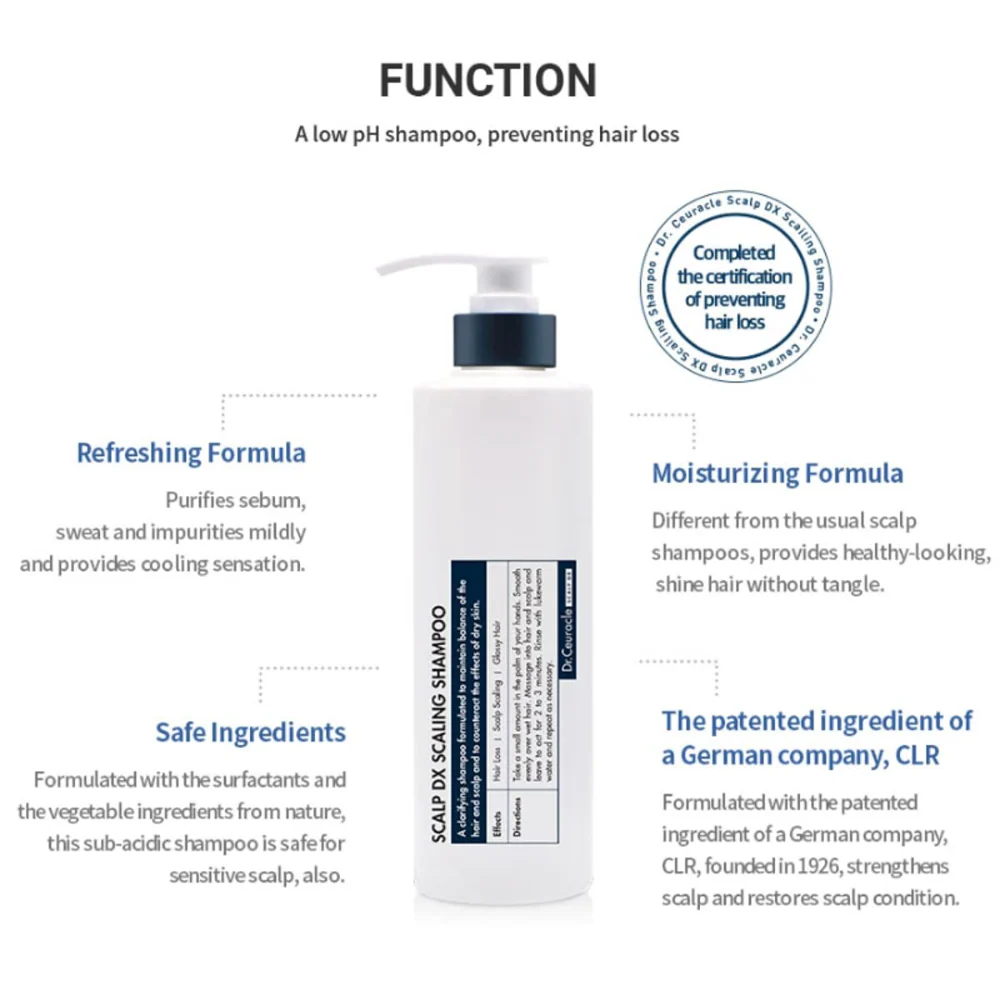 Dr. Ceuracle Scalp DX Scaling Shampoo 500ml - Image 3