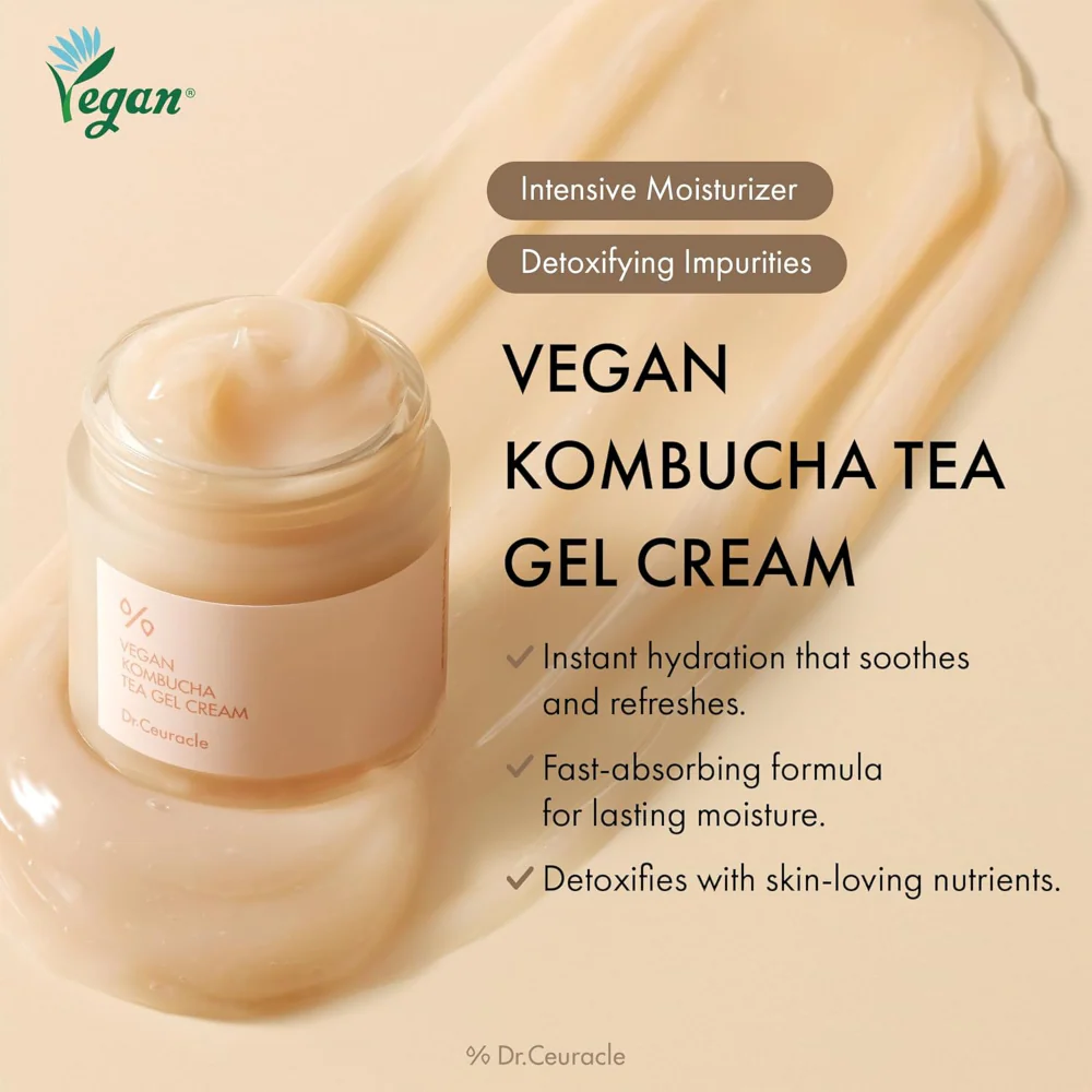 Dr. Ceuracle Vegan Kombucha Tea Gel Cream 75g - Image 4