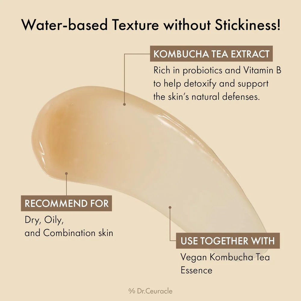 Dr. Ceuracle Vegan Kombucha Tea Gel Cream 75g - Image 5