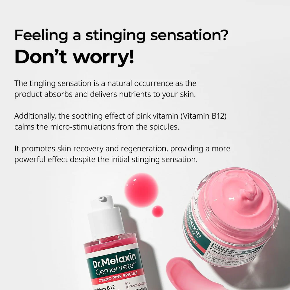 Dr. Melaxin Cemenrete Cyano Pink Spicule Calcium B12 Cream 50ml - Image 7