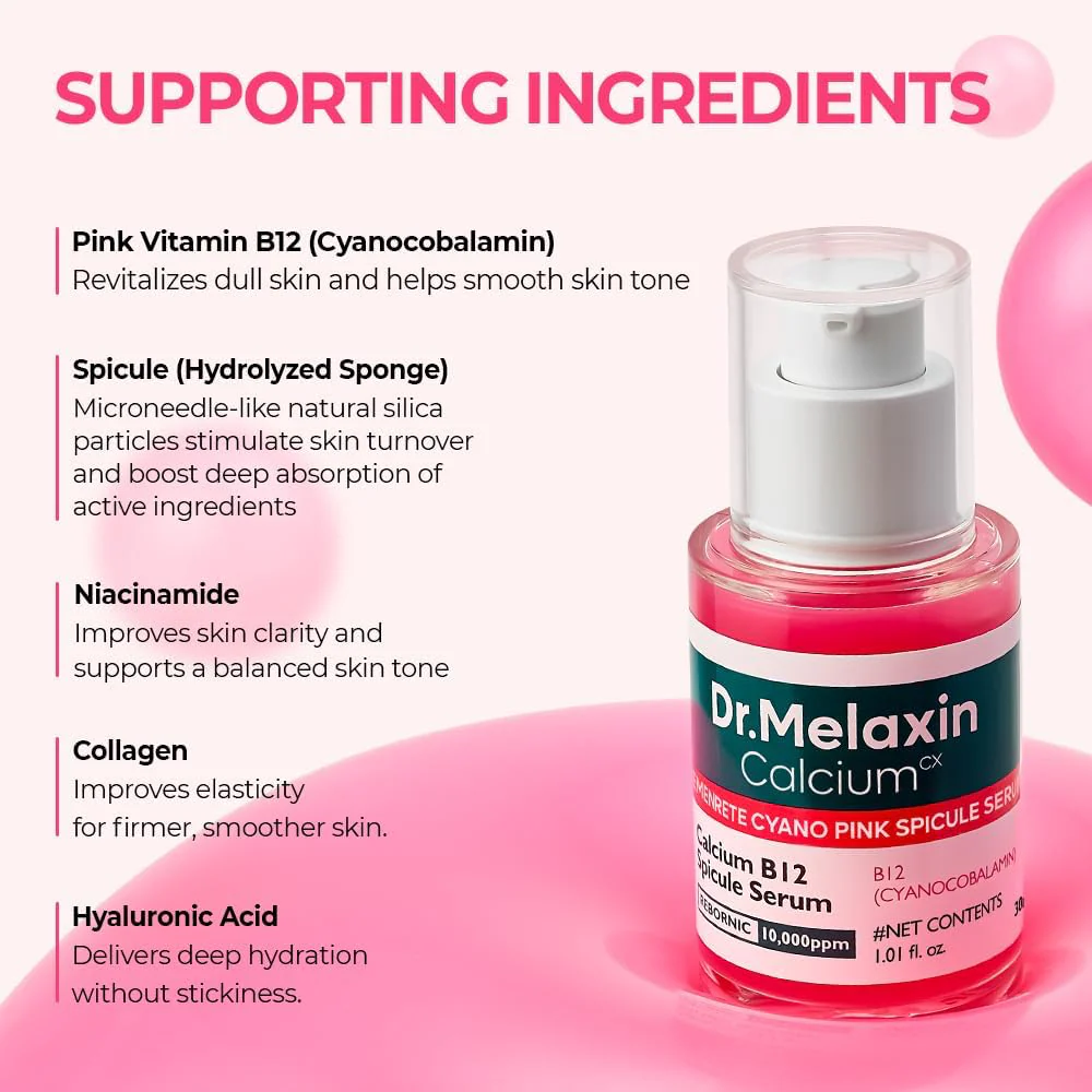 Dr. Melaxin Cemenrete Cyano Pink Spicule Calcium B12 Serum 30ml - Image 7