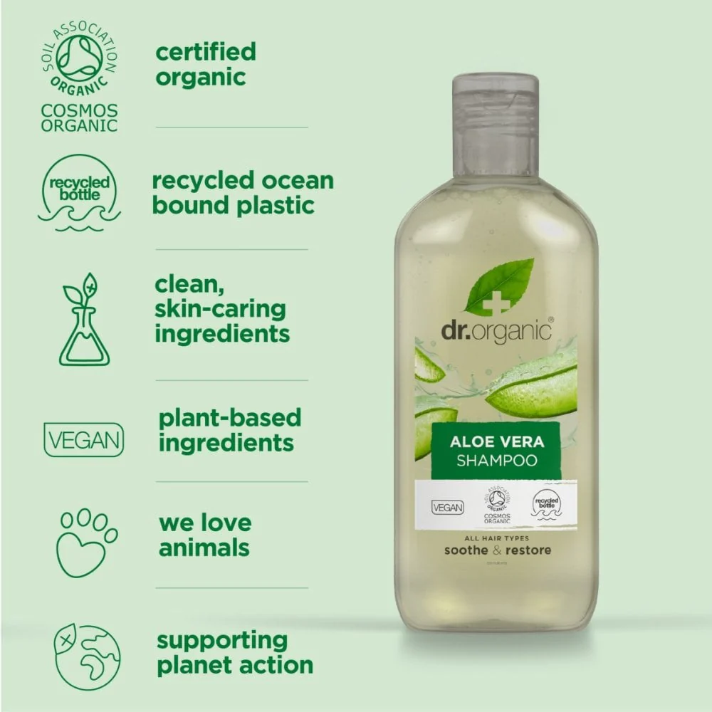 Dr. Organic Aloe Vera Shampoo 265ml - Image 3