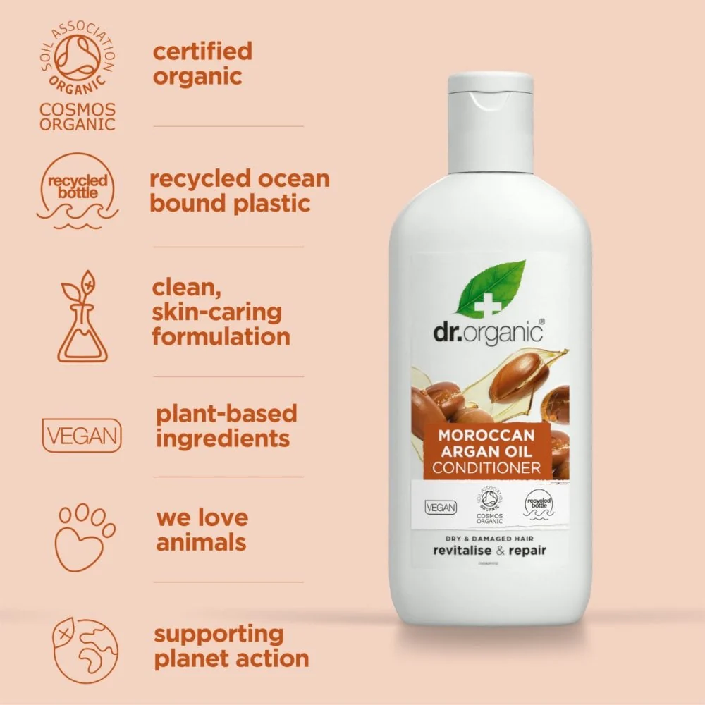 Dr. Organic Moroccan Argan Oil Conditioner 265ml - Image 3