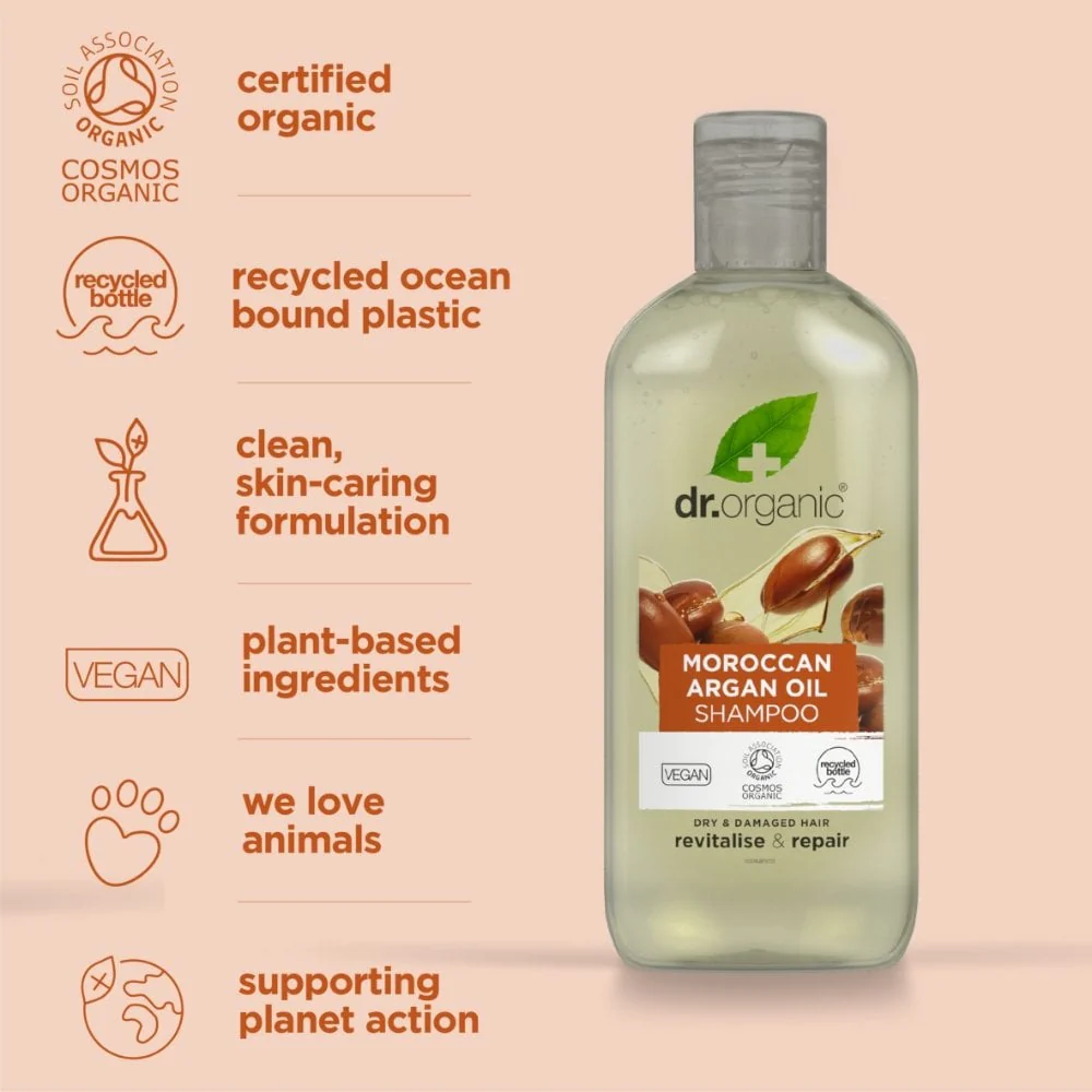 Dr. Organic Moroccan Argan Oil Shampoo 265ml - Image 3