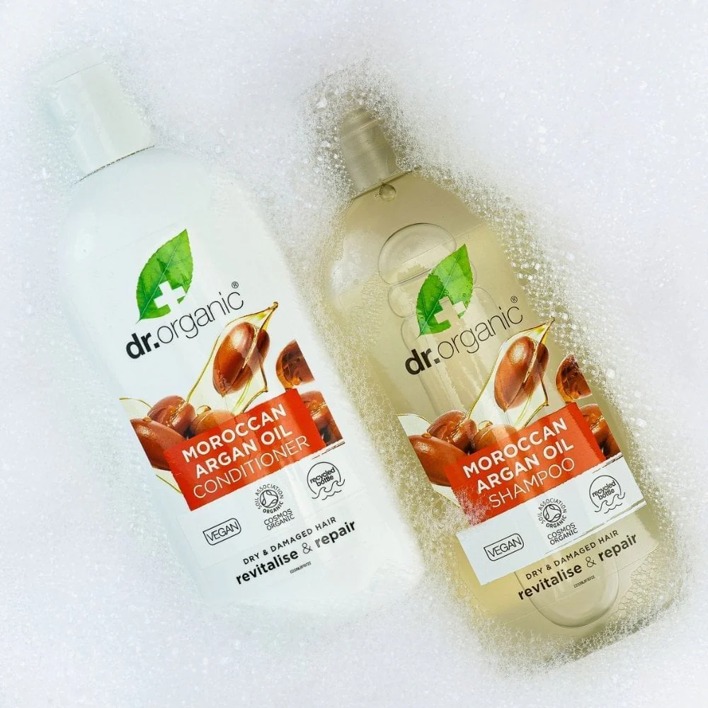 Dr. Organic Moroccan Argan Oil Shampoo & Conditioner Hair Twin 2 x 265ml - Image 4