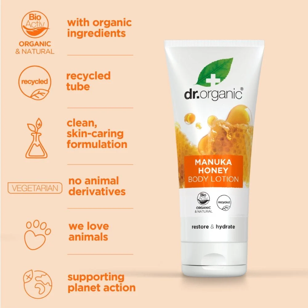 Dr. Organic Organic Manuka Honey Replenishing Body Lotion 200ml - Image 5