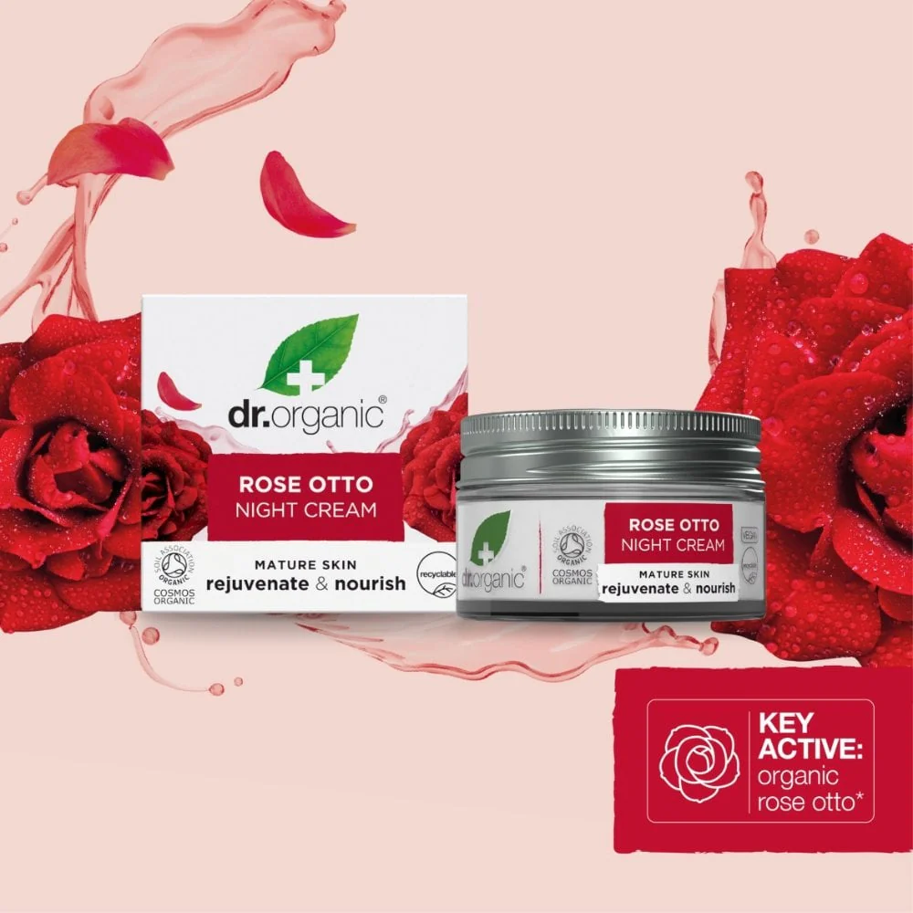 Dr. Organic Rose Otto Night Cream 50ml - Image 2