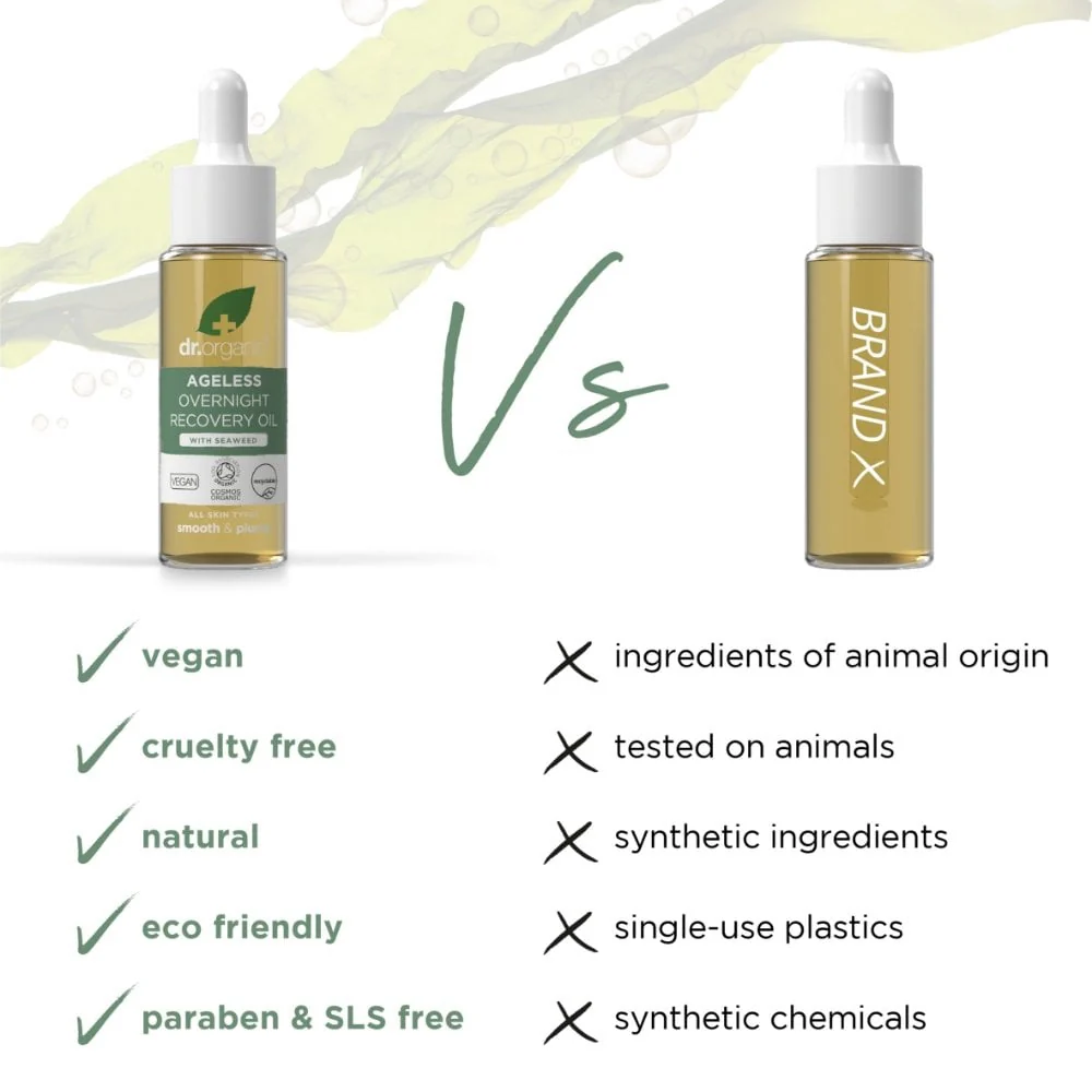 Dr. Organic Seaweed Ageless Overnight Recovery Oil 30ml - Image 5
