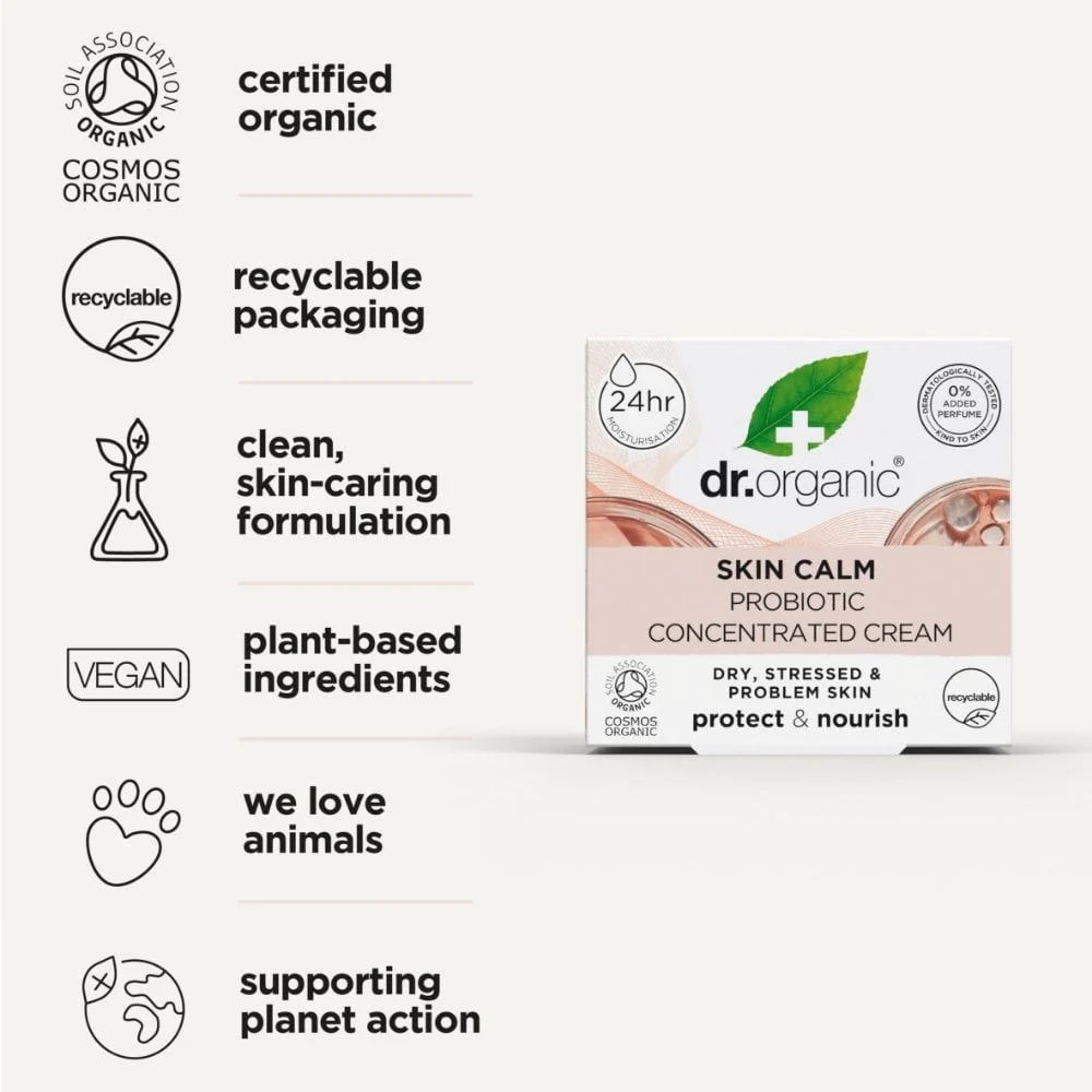Dr. Organic Skin Calm Probiotic Concentrated Cream 50ml - Image 8