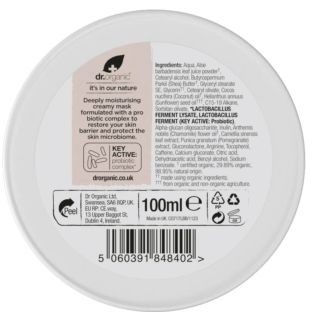 Dr. Organic Skin Calm Probiotic Recovery Mask 100ml - Image 2