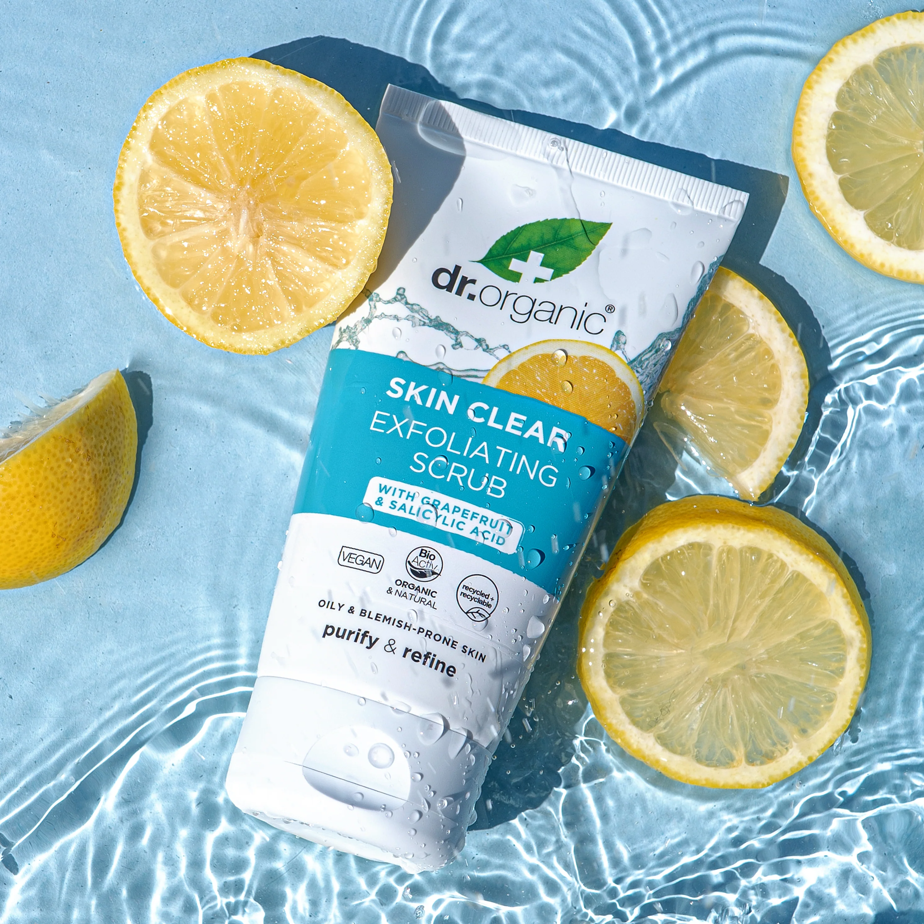 Dr. Organic Skin Clear Exfoliating Face Scrub 150ml - Image 2