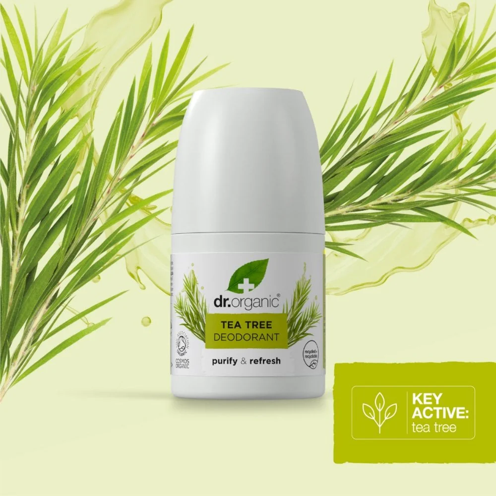 Dr. Organic Tea Tree Deodorant 50ml - Image 3