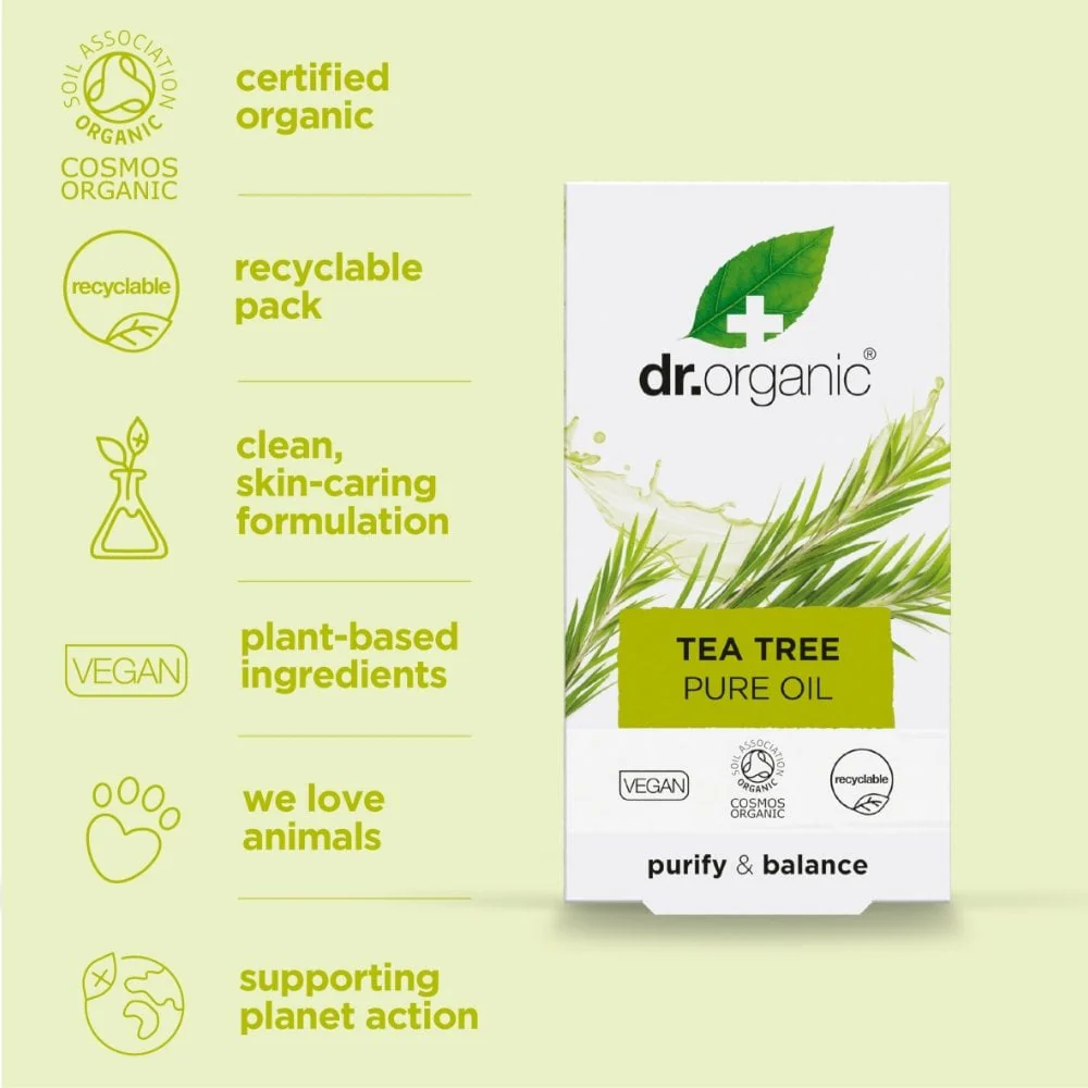 Dr. Organic Tea Tree Pure Oil 10ml - Image 3