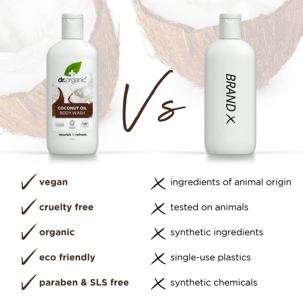 Dr. Organic Virgin Coconut Oil Body Wash 250ml - Image 5