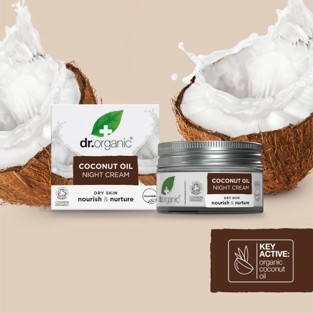 Dr. Organic Virgin Coconut Oil Night Cream 50ml - Image 2