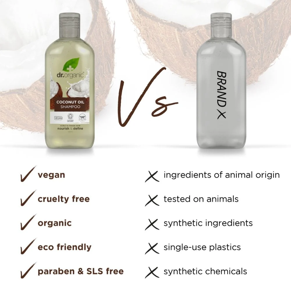 Dr. Organic Virgin Coconut Oil Shampoo 265ml - Image 5