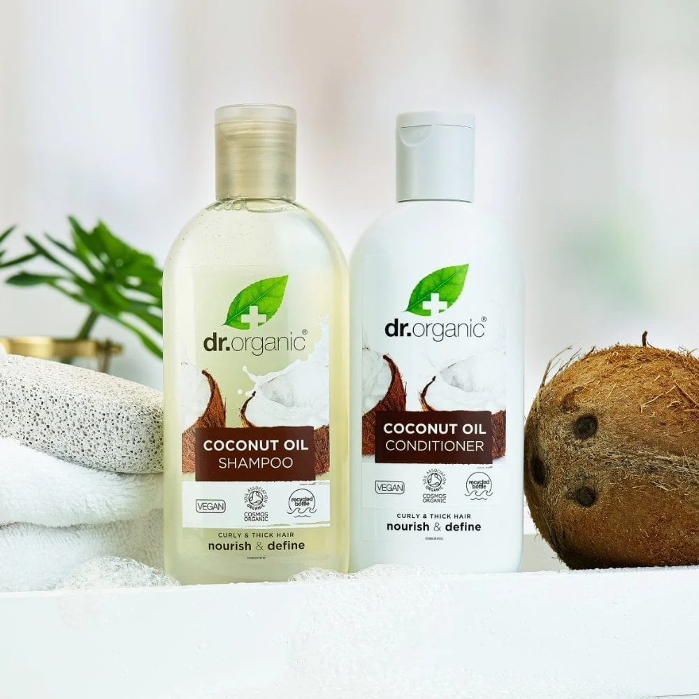 Dr. Organic Virgin Coconut Oil Shampoo & Conditioner Twin 2 x 265ml - Image 4
