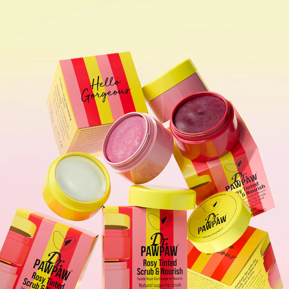 Dr. PawPaw Rosy Tinted Scrub & Nourish Lip Scrub & Balm Duo - Image 2