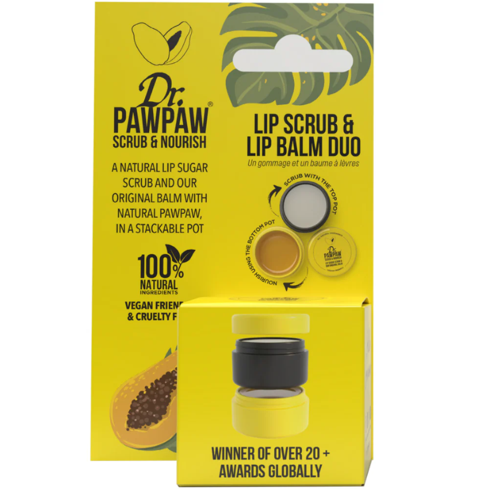 Dr. PawPaw Scrub & Nourish Lip Scrub & Balm Duo - Image 2