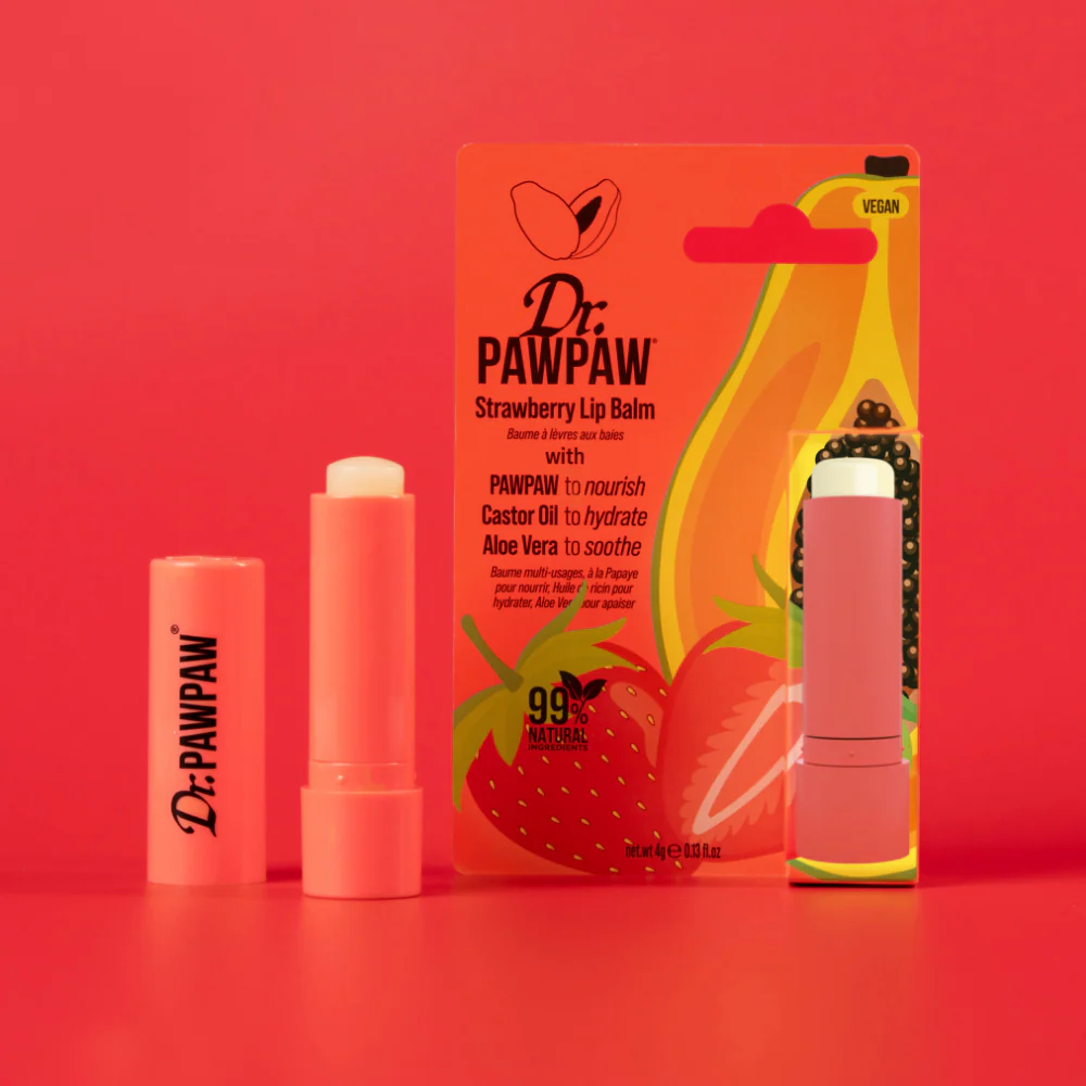 Dr. PawPaw Strawberry Balm Twist Up 4g - Image 2