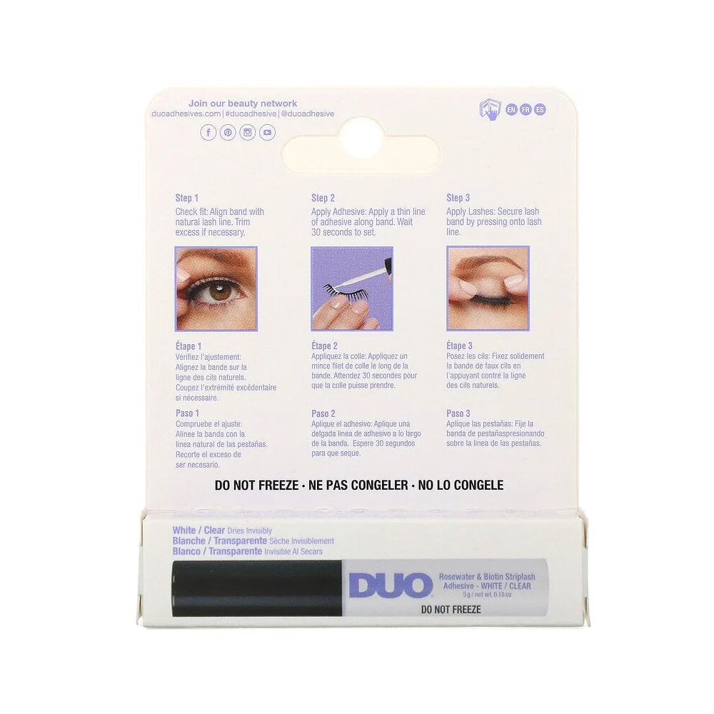 Duo Eyelash Glue Brush On Striplash Adhesive Clear 5g - Image 4