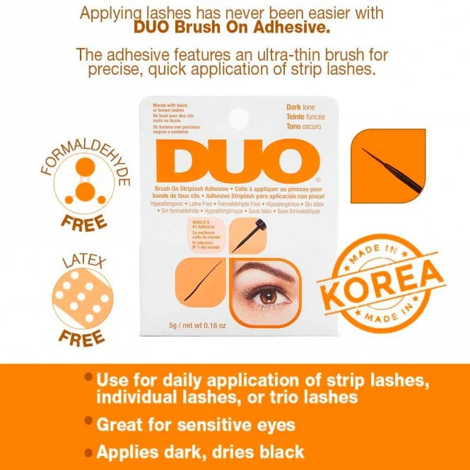 Duo Eyelash Glue Brush On Striplash Adhesive Dark 5g - Image 4