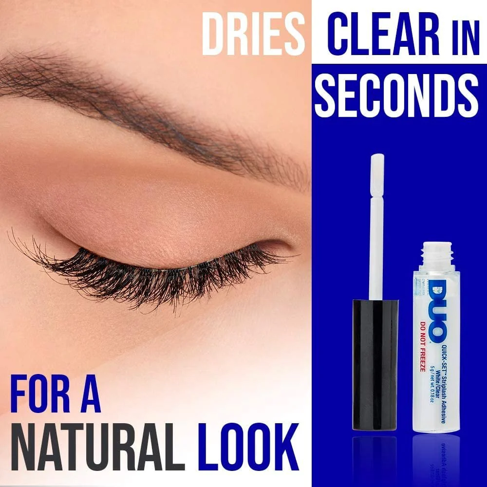 Duo Eyelash Glue Quick-Set Striplash Adhesive Formaldehyde & Latex-Free White/Clear 5g - Image 2