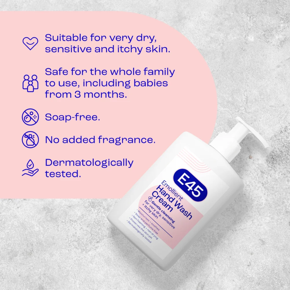 E45 Emollient Body Wash Cream 250ml - Image 5