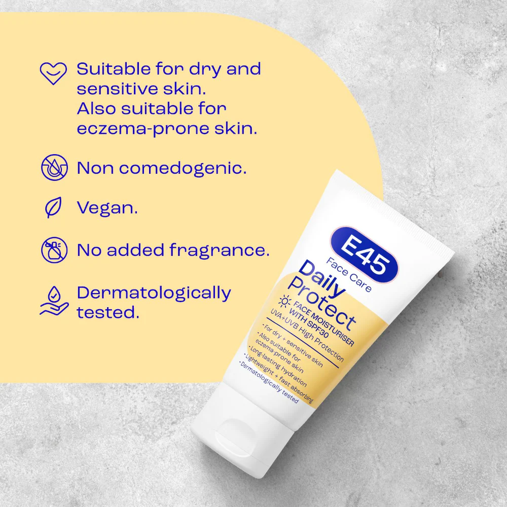 E45 Face Daily Protect Moisturiser SPF30 50ml - Image 5