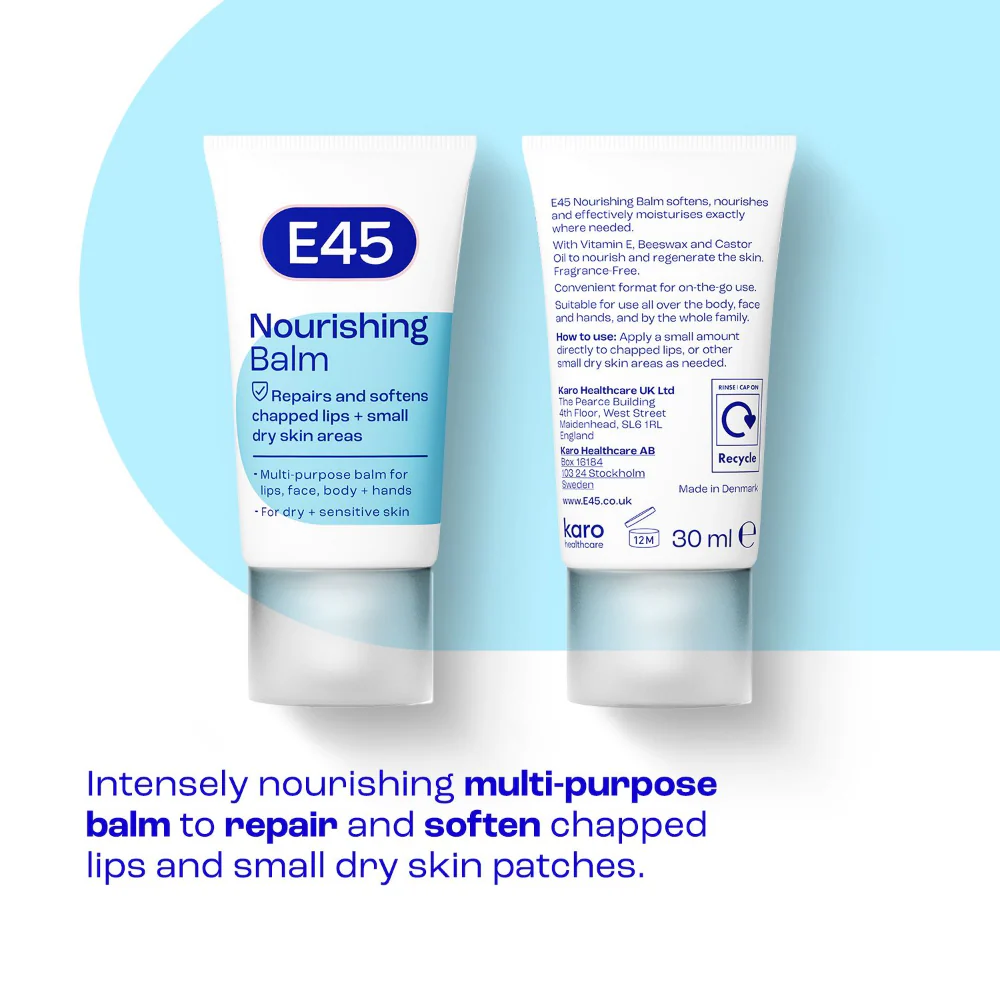 E45 Lips & Dry Skin Multi-Purpose Nourishing Balm 30ml - Image 6