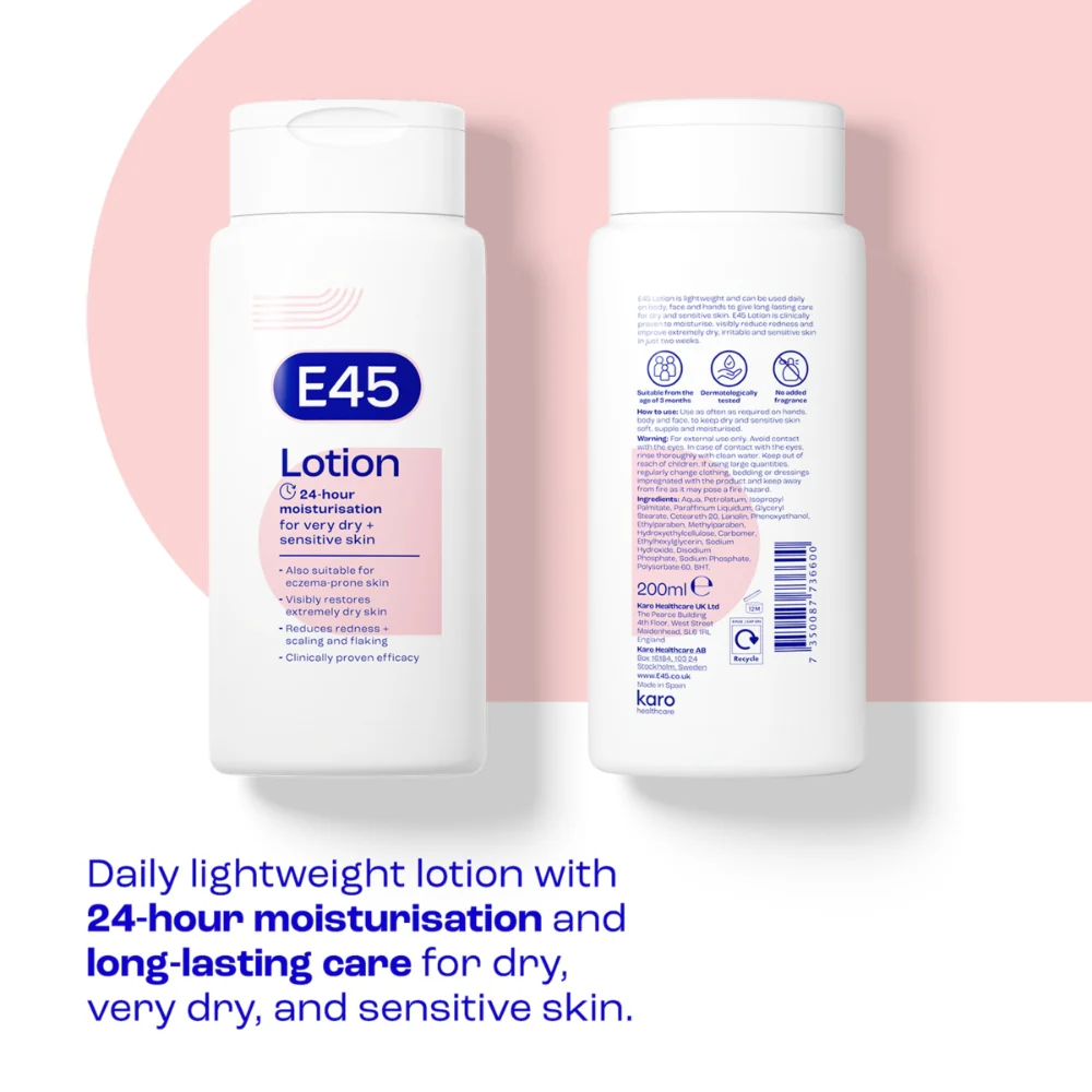 E45 Moisturiser Body Lotion 200ml - Image 2