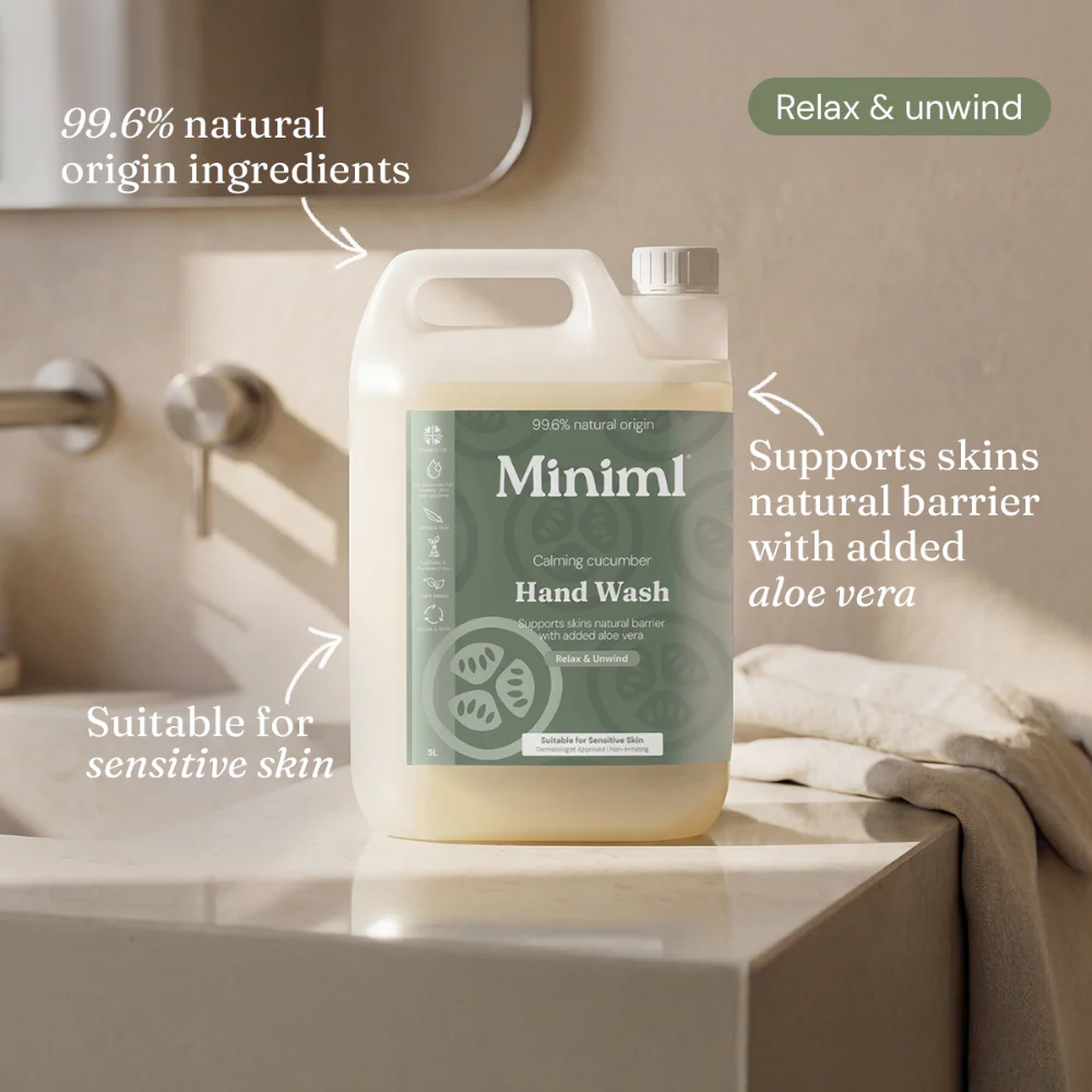 Miniml Eco-Friendly Hand Soap Cucumber + Aloe Vera 5000ml - Image 2