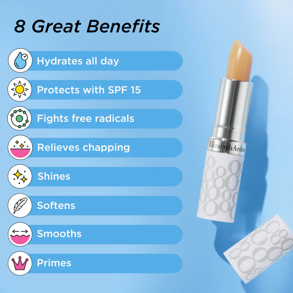 Elizabeth Arden Eight Hour Cream Lip Protectant Sunscreen Balm SPF15 15ml - Image 5
