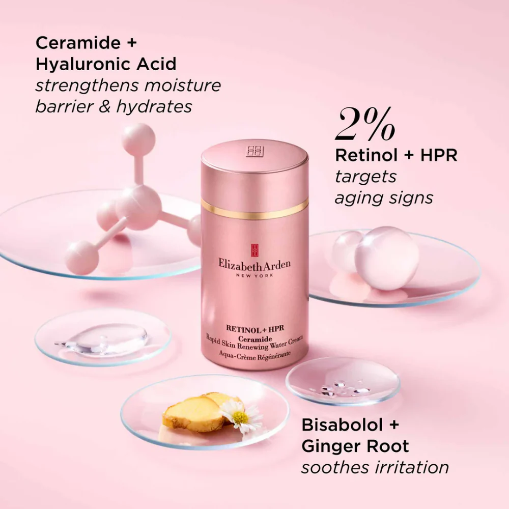 Elizabeth Arden Retinol + HPR Ceramide Rapid Skin Renewing Water Cream 50ml - Image 11