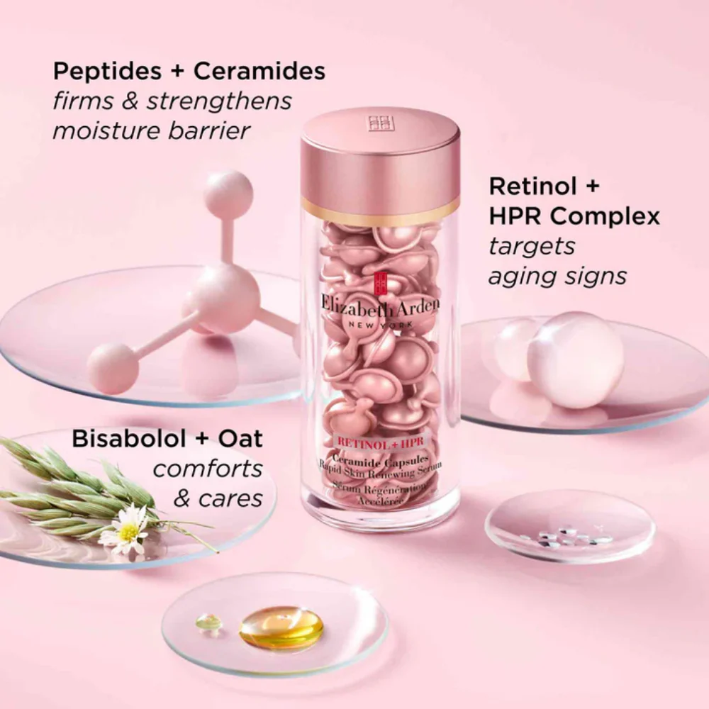 Elizabeth Arden Retinol + HPR Rapid Skin Renewing Ceramide Serum 30 Capsules - Image 7