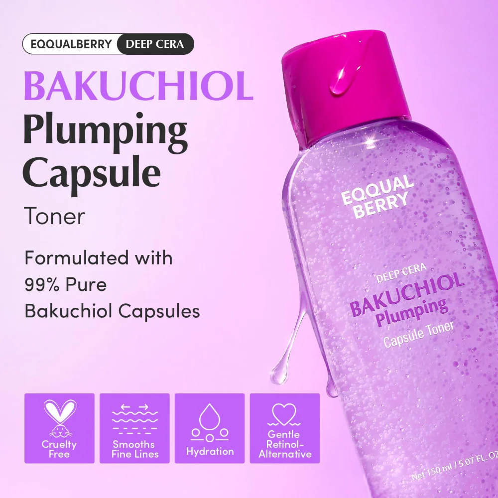 Eqqualberry Deep Cera Bakuchiol Plumping Capsule Toner 150ml - Image 2