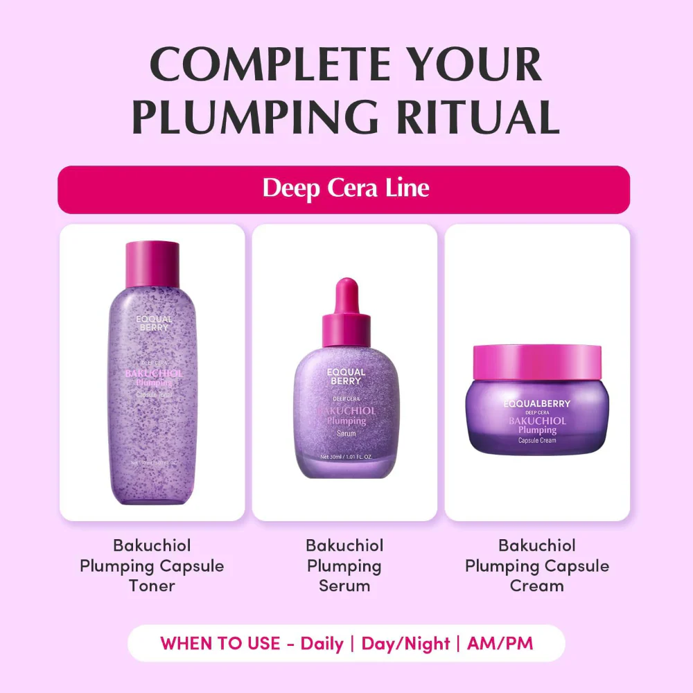 Eqqualberry Deep Cera Bakuchiol Plumping Capsule Toner 150ml - Image 6