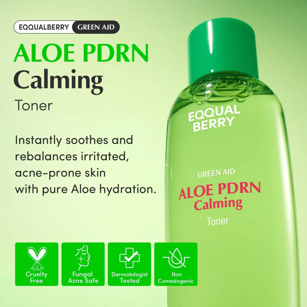Eqqualberry Green Aid Aloe PDRN Calming Toner 150ml - Image 2