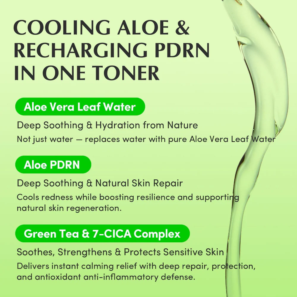 Eqqualberry Green Aid Aloe PDRN Calming Toner 150ml - Image 3