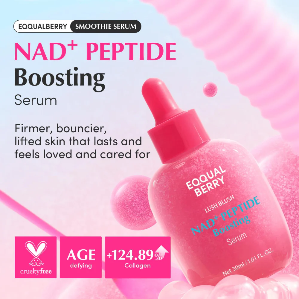 Eqqualberry Lush Blush NAD+ Peptide Boosting Serum 30ml - Image 2