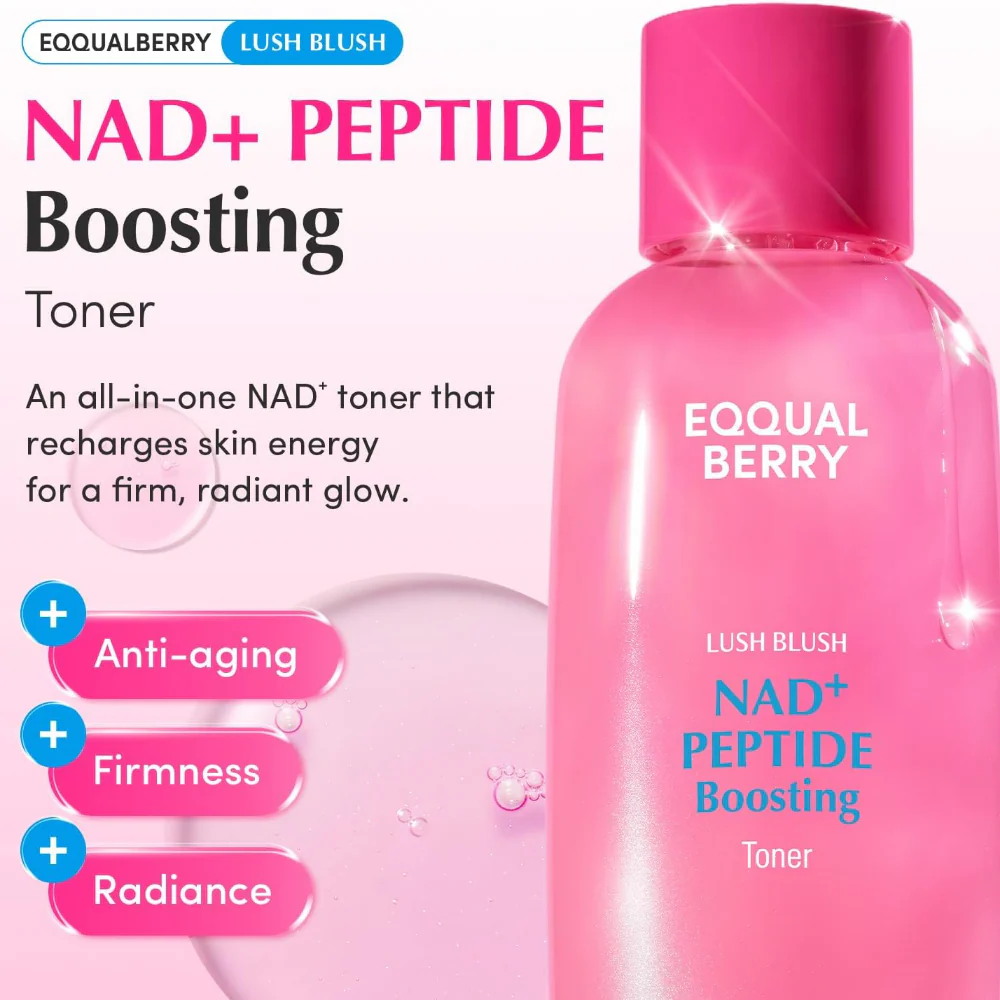 Eqqualberry Lush Blush NAD+ Peptide Boosting Toner 150ml - Image 2
