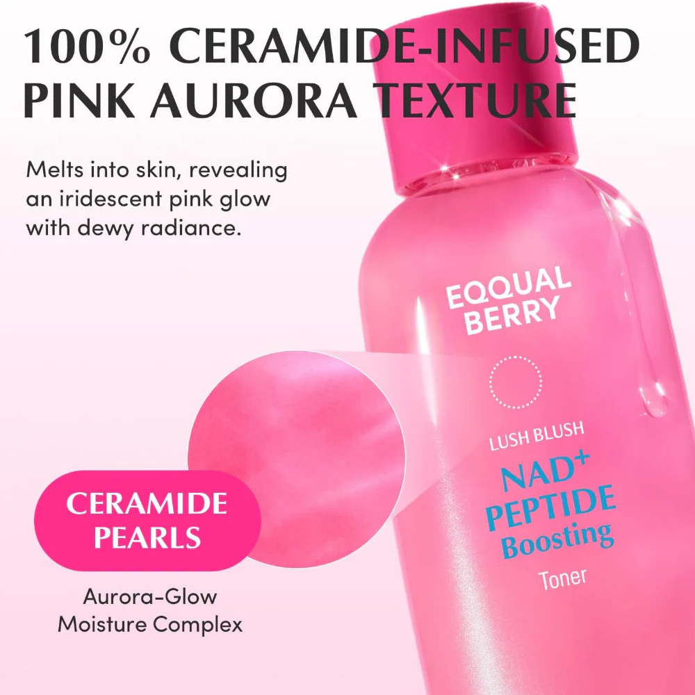 Eqqualberry Lush Blush NAD+ Peptide Boosting Toner 150ml - Image 6