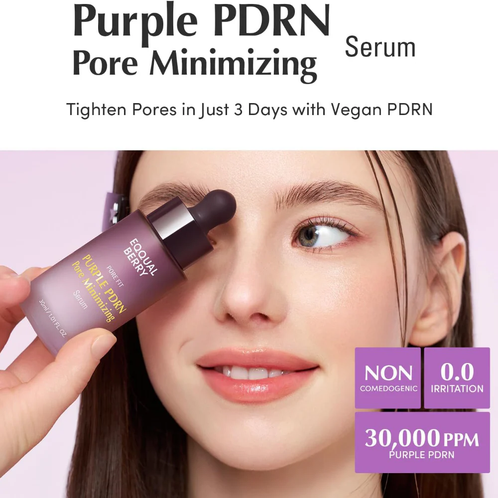 Eqqualberry Pore Fit Purple PDRN Pore Minimising Serum 30ml - Image 3