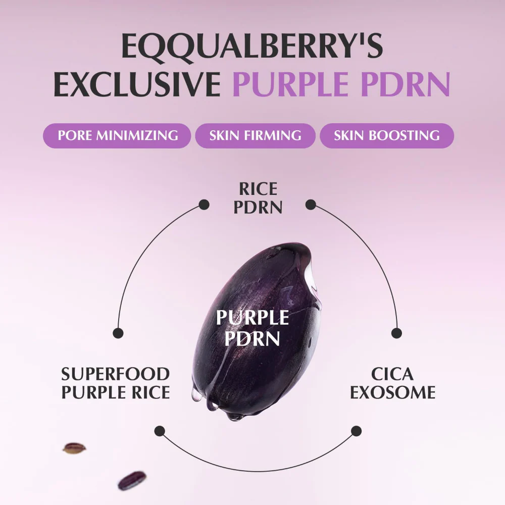 Eqqualberry Pore Fit Purple PDRN Pore Minimising Serum 30ml - Image 6