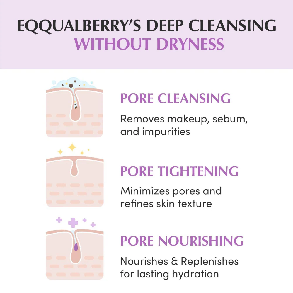 Eqqualberry Pore Fit Purple Rice Pore Smoothing Cleansing Oil 200ml - Image 3