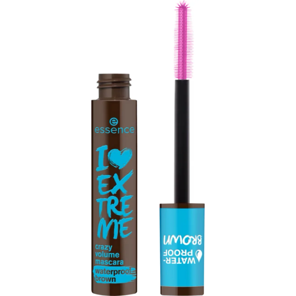 Essence I Love Extreme Crazy Volume Waterproof Mascara Brown 12ml - Image 3