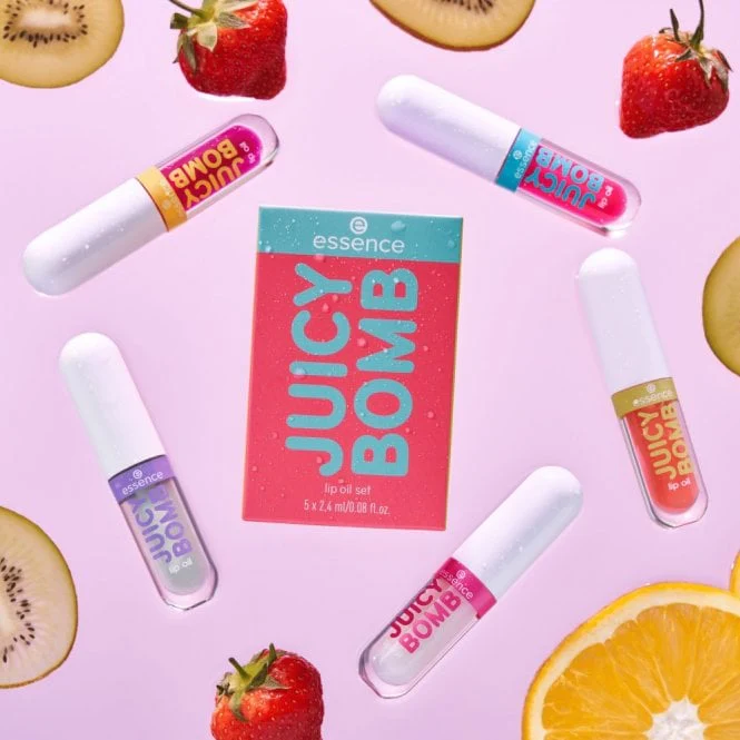 Essence Juicy Bomb Lip Oil Set 5 x 2.4ml - Image 3